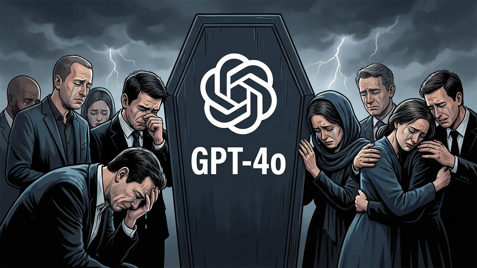 Ein Sarg mit der Aufschrift GPT4o